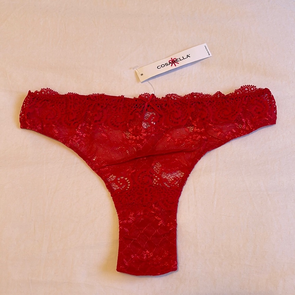 Cosabella Poinsettia Lace Thong